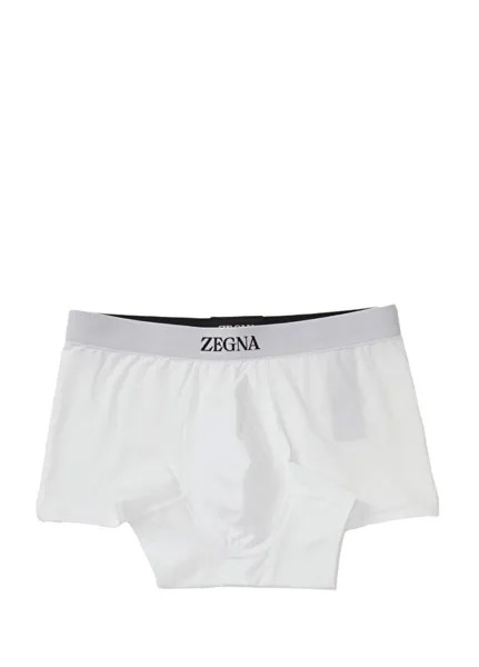 Белые боксеры с логотипом Zegna