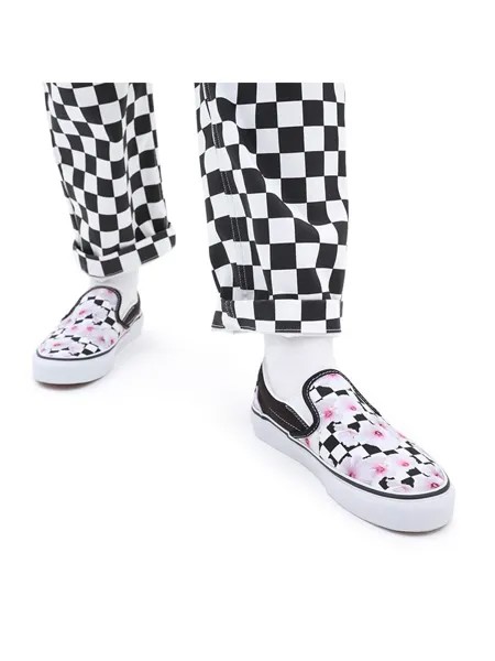 Тапочки Vans, цвет shwarz/weiß/rosa