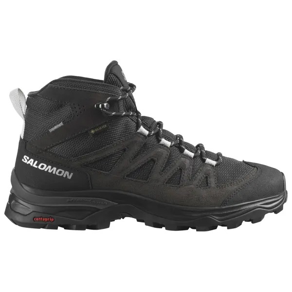 Ботинки для прогулки Salomon Women's X Ward Leather Mid GTX, цвет Ebony/Phantom/Black
