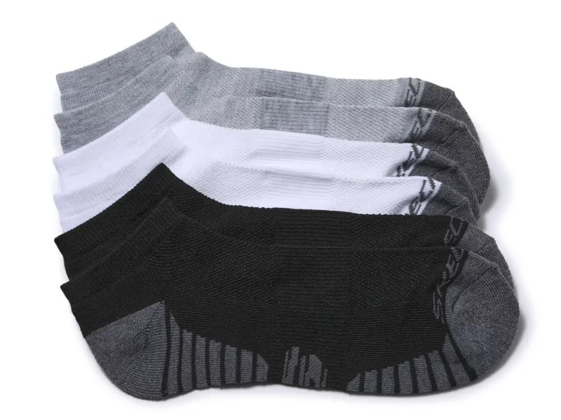 Носки мужские Skechers с мягкой подкладкой, 3 пары, черный / белый / серый