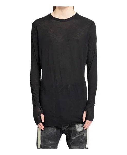 Футболка S с длинными рукавами и фирменной деталью Boris Bidjan Saberi, черный