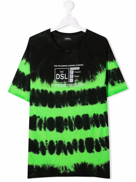Diesel Kids футболка DSL с принтом тай-дай