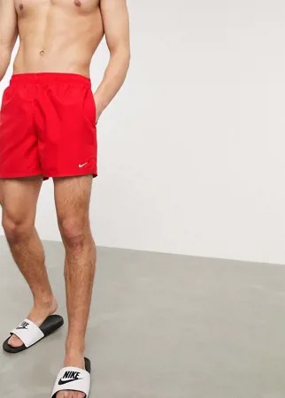 Красные шорты длиной 5 дюймов Nike Swimming Volley-Красный