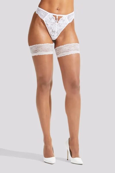 Кружевные топы-бабочки с бантом на спине и швами Ann Summers, белый