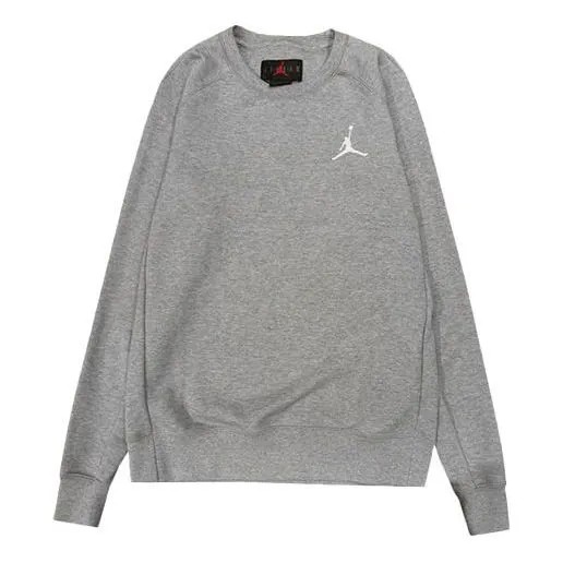 Толстовка Air Jordan Crew Neck Casual Pullover Knitted Sweater Men's Grey, серый