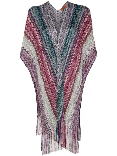 Missoni зигзагообразная накидка, синий