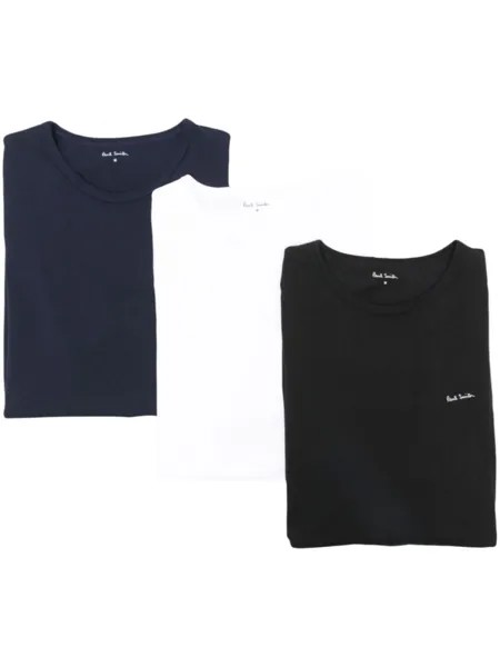 Paul Smith комплект из трех футболок с логотипом, черный