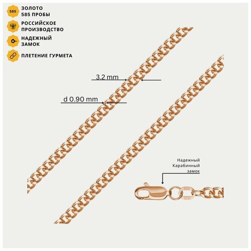 Цепь пустотелая плетения 