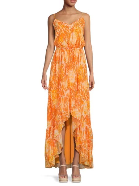 Платье макси Laura High Low Ramy Brook, цвет Bright Orange