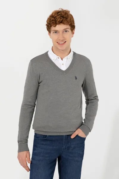Пуловер мужской U.S. POLO Assn. g081sz0tk0enrique-sk22 серый XS