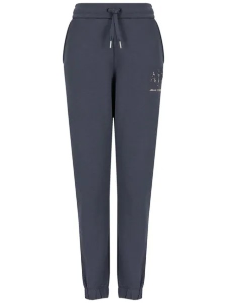 Armani Exchange спортивные брюки с кристаллами, синий