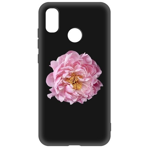 Чехол-накладка Krutoff Soft Case Женский день - Розовый пион для Xiaomi Mi 8 черный