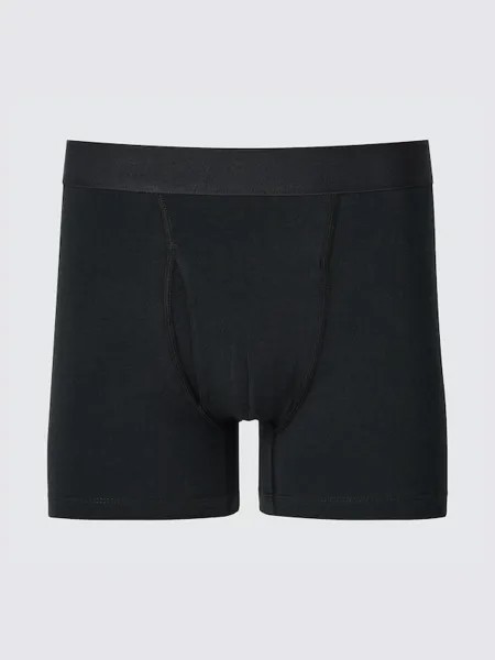 Хлопковые боксерские трусы Uniqlo, черный