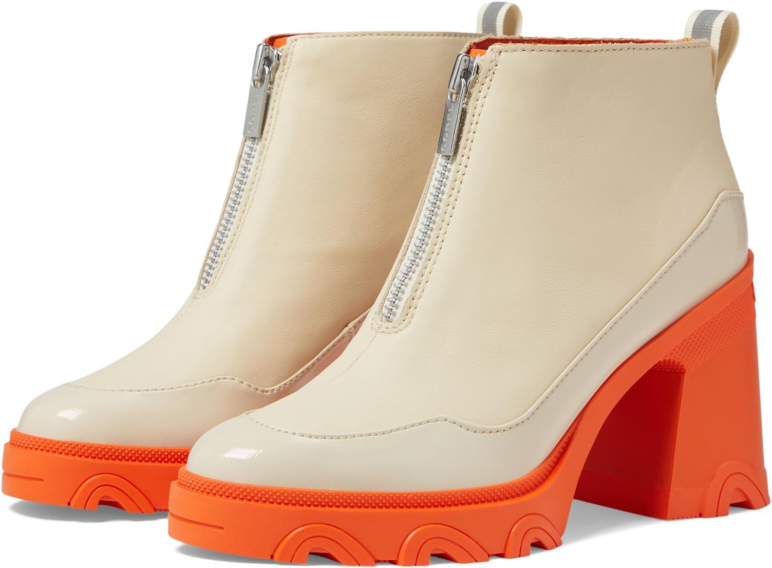 Ботильоны Brex Heel Zip SOREL, цвет Bleached Ceramic/Optimized Orange