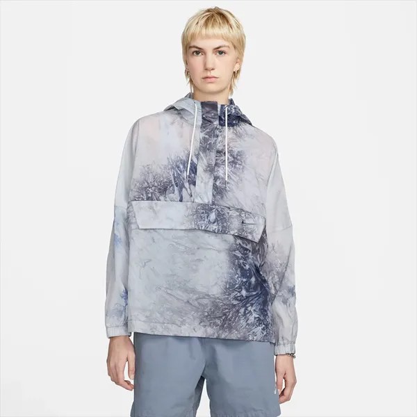 Куртка Nike Tie-Dye Hooded, серо-голубой/мультиколор