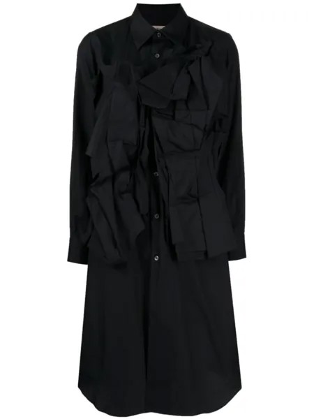 Comme Des Garçons платье миди с аппликацией, черный