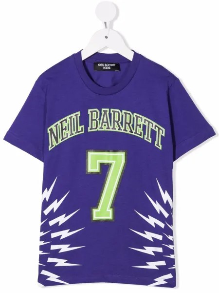 Neil Barrett Kids футболка с принтом Lightning Bolt