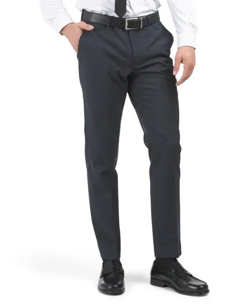 Полушерстяной костюм в мини-клетку с отдельными брюками Original Penguin, синий