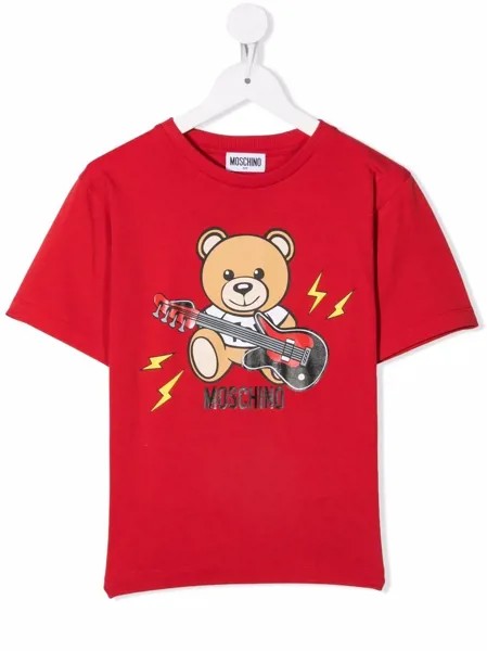 Moschino Kids футболка с принтом Teddy Bear