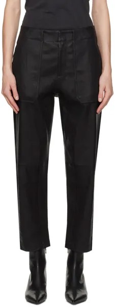 Черные кожаные брюки Leyton Rag & Bone