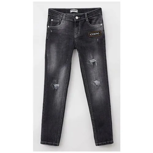 PTICE0102J, брюки (джинсы), ICEBERG, Nero, текстиль, мальчики, размер 40