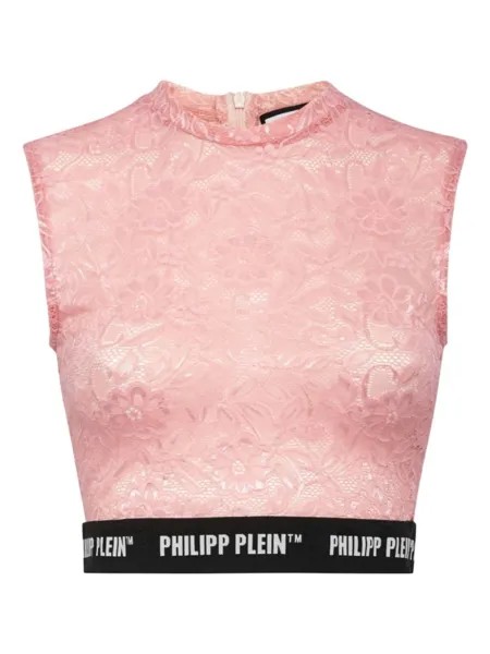 Philipp Plein кружевной бюстгальтер-бралетт, розовый