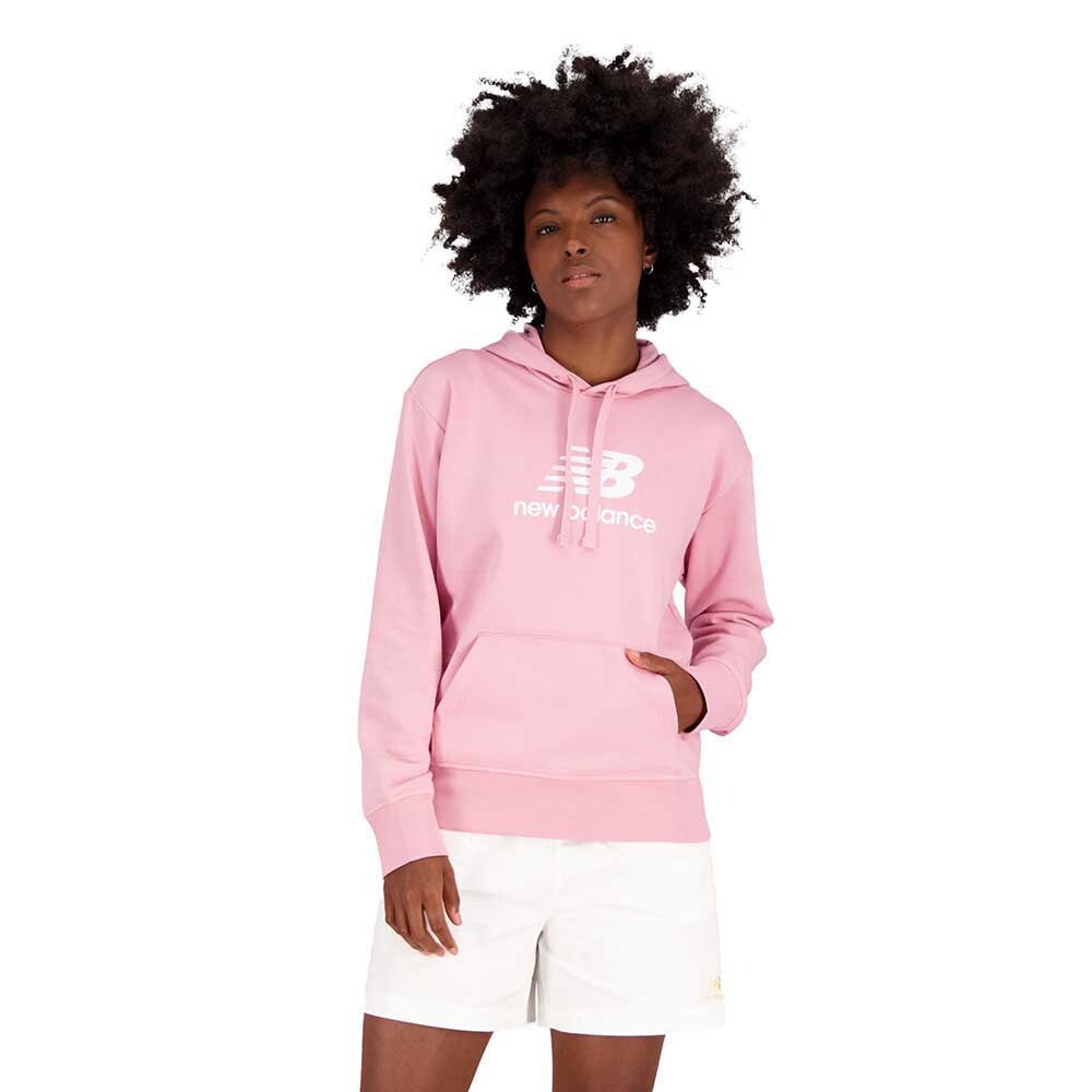 Худи New Balance Essentials Stacked Logo, розовый