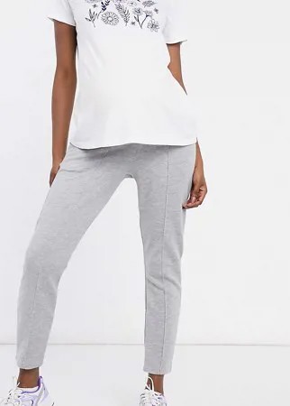 Серые меланжевые спортивные брюки с защипами ASOS DESIGN Maternity-Серый