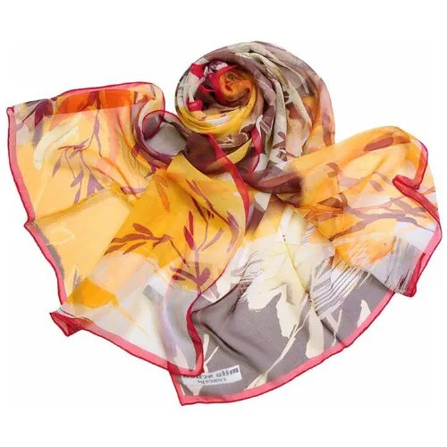Легкий женский шарф с листьями Mila Schon 62081