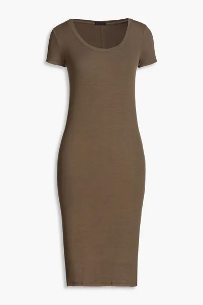 Платье из джерси из стретч-модала ATM ANTHONY THOMAS MELILLO, серо-коричневый