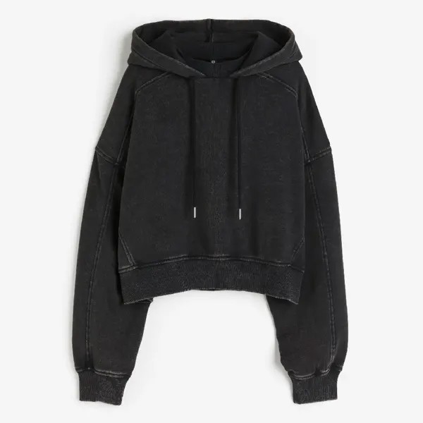 Толстовка H&M Oversized Washed-look, черный