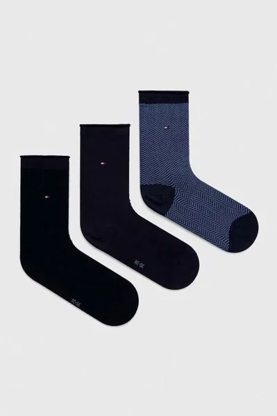 3 упаковки носков Tommy Hilfiger, темно-синий