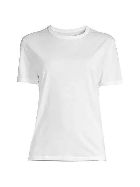 Хлопковая футболка с круглым вырезом Majestic Filatures, белый