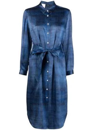 Kiton платье-рубашка в клетку