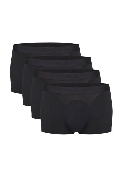 Мужские боксеры Ever Soft Hipster, 4 шт., модальные, однотонные sloggi, черный