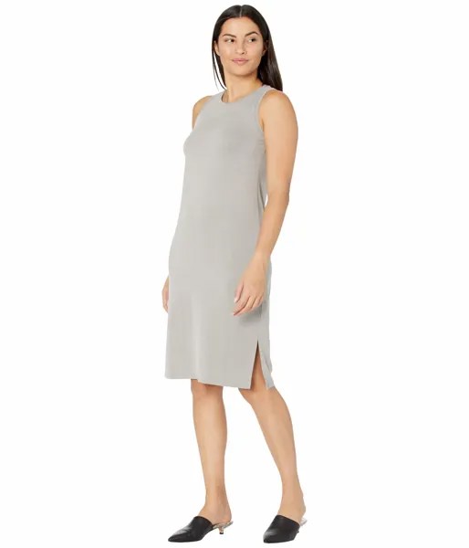 Платье Eileen Fisher, Sandwashed Cupro Knit Crew Neck Tank Dress