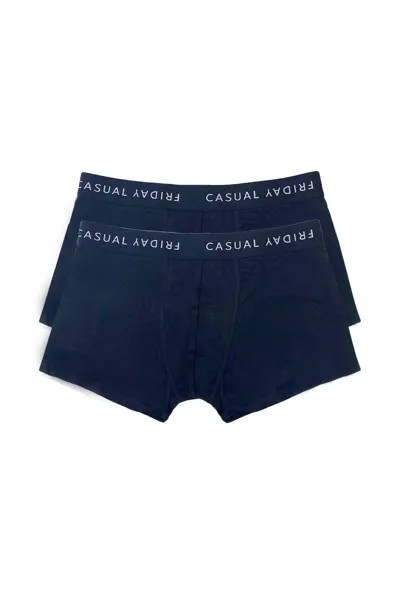 Боксеры CASUAL FRIDAY 2-er Stück Pack Boxershorts Trunks Set Basic Unterwäsche NORH, темно-синий