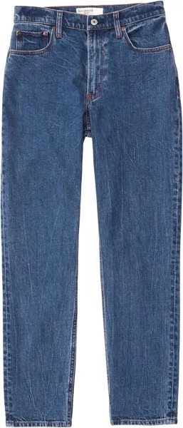 Джинсы High-Rise Mom Jeans Abercrombie & Fitch, цвет Dark