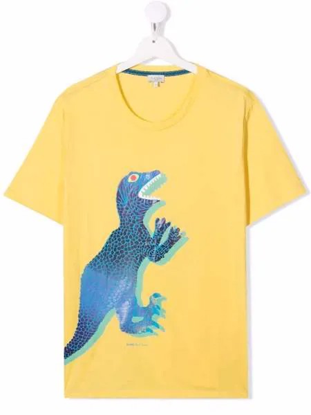 Paul Smith Junior футболка из органического хлопка с принтом Dino