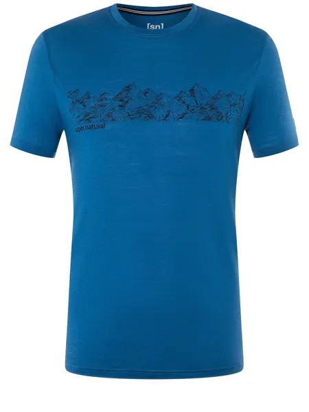 Рубашка super.natural Merino T Shirt, синий