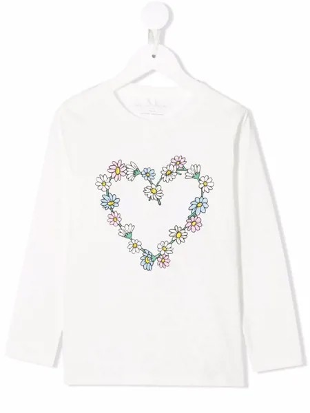 Stella McCartney Kids футболка с цветочным принтом