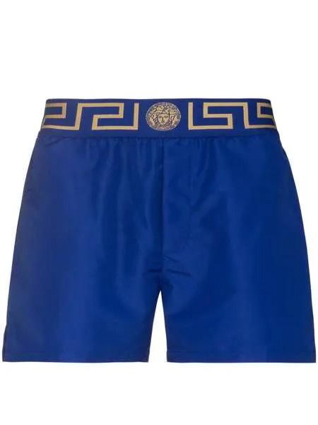 Versace плавки-шорты с узором Greca