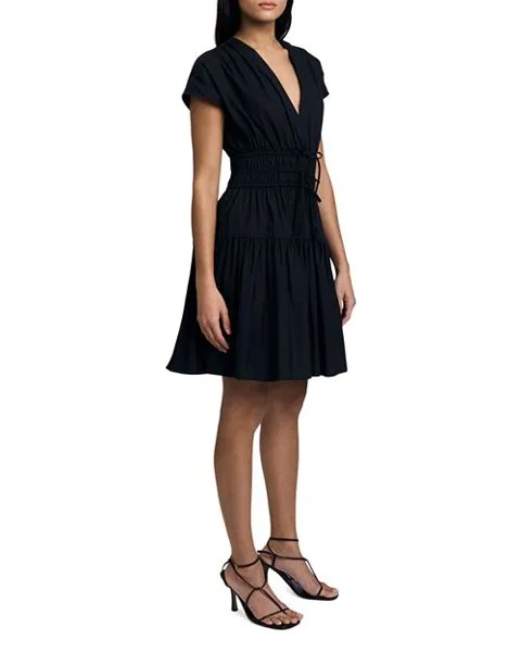 Мини-платье Tora с V-образным вырезом Derek Lam 10 Crosby, цвет Black