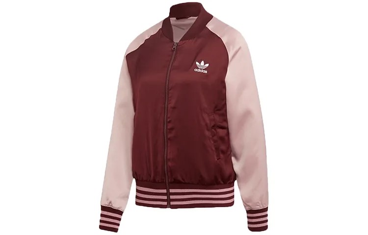 Бейсбольная майка SATIN BOMBER TT женская, ярко-розовая Adidas Originals