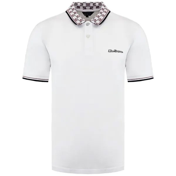 Мужская рубашка поло с воротником интереса Ben Sherman, белый