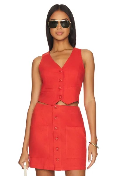 Жилет ROLLA'S Dallas Linen, цвет Blood Orange