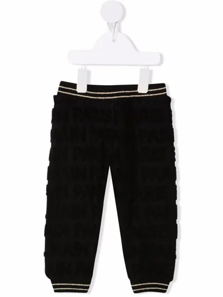 Balmain Kids спортивные брюки с отделкой в полоску