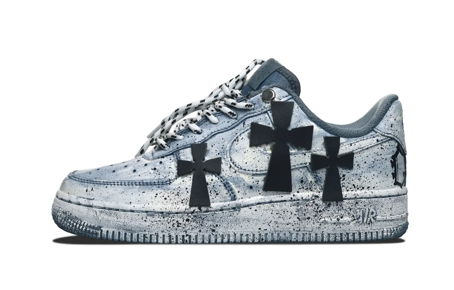 Кроссовки для скейтбординга Air Force 1, унисекс, низкие, серые/черные/белые Nike