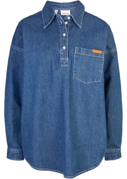 Джинсовая блузка оверсайз John Baner Jeanswear, синий