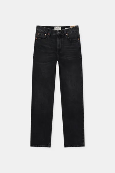 Джинсы Pull & Bear Relaxed Fit, пыльно-черный